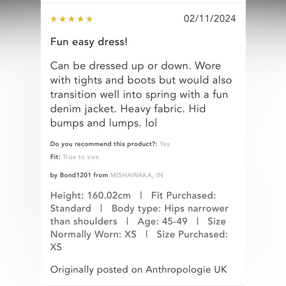 Anthropologie NWT Mock-Neck Mini Dress size XSP. - Picture 8 of 16